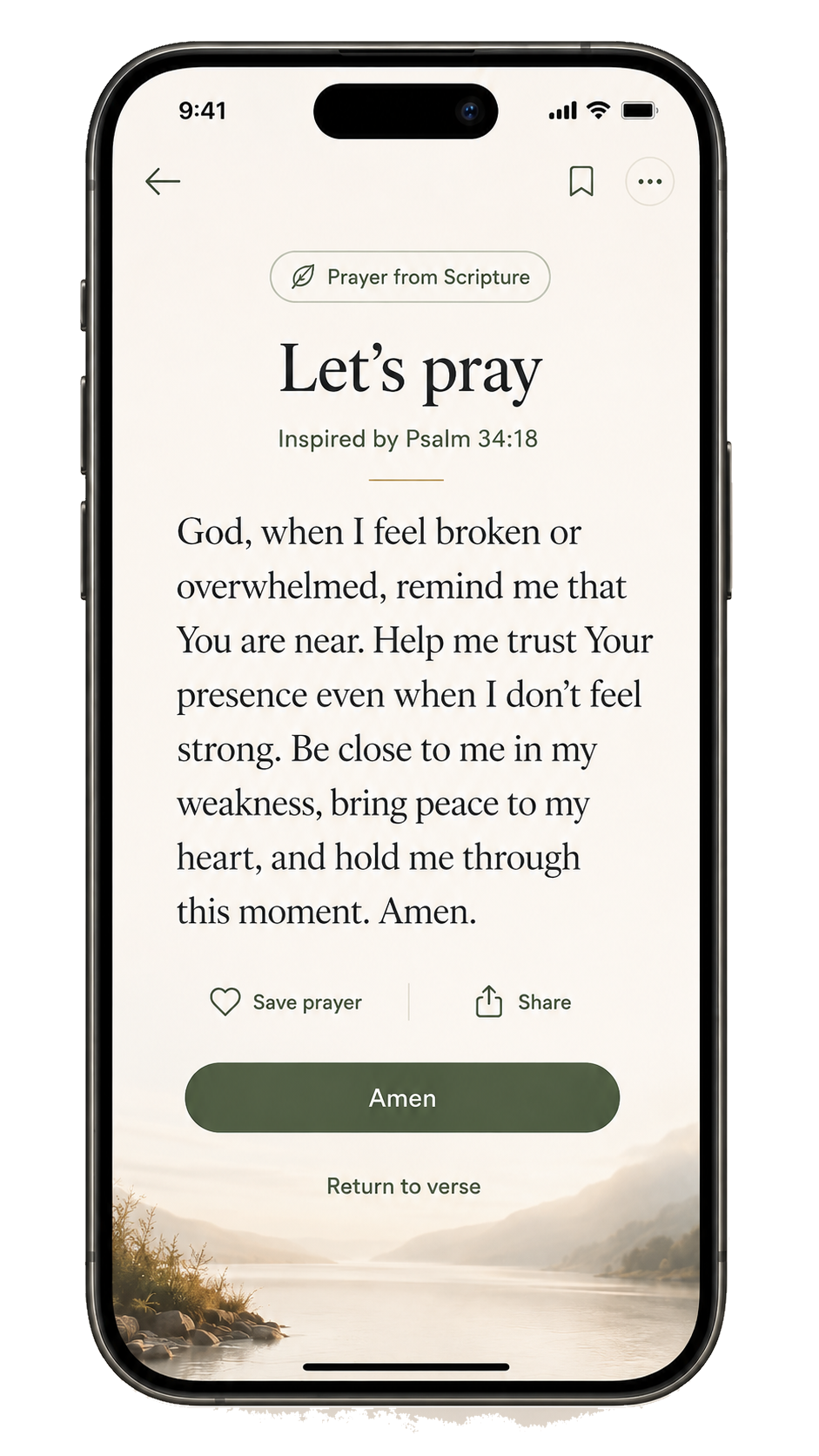 Prayer inspired by Psalm 34:18